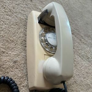 Vintage Comdial Beige Rotary Dial Wall Phone